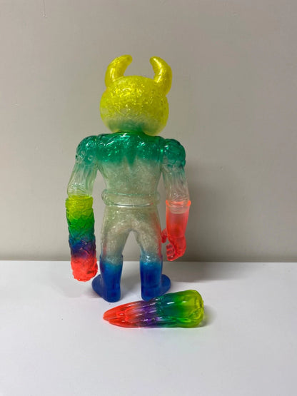 Japan Artist Real Head Uamou Rainbow Translucent Sofubi figure Vinyl Retried