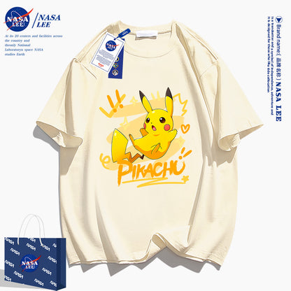 Japanese Cartoon Pokemon Casual Style T-Shirt Series | Pikachu with Heart - Kawaii Fashion Items