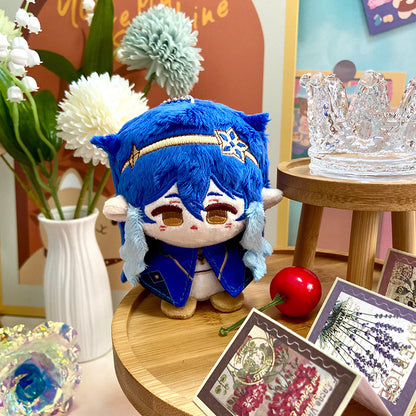 Game Character Genshin Keychain | Layla Nahida Cyno Tighnari Barbatos Xiao Cute Kawaii 12cm Doll - Cute Kawaii Item