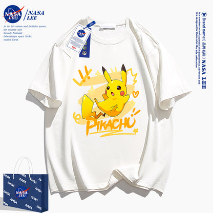 Japanese Cartoon Pokemon Casual Style T-Shirt Series | Pikachu with Heart - Kawaii Fashion Items
