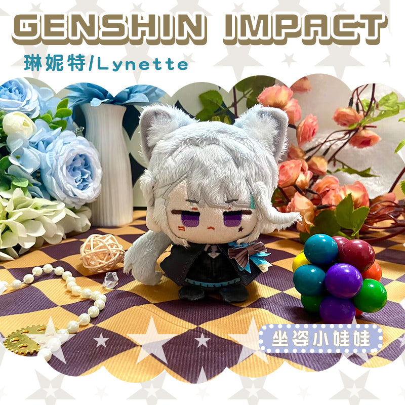Game Character Genshin Keychain | Lyney Lynette Freminet Cute Kawaii 12cm Doll - Cute Kawaii Item