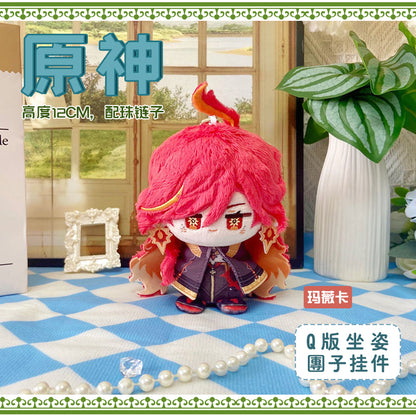 Game Character Genshin Keychain | Mualani Kachina Citlali Mavuika Kinich Cute Kawaii 12cm Doll - Cute Kawaii Item