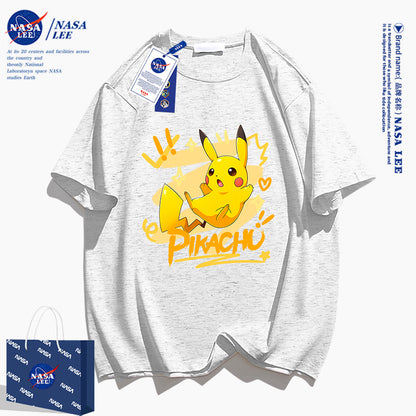 Japanese Cartoon Pokemon Casual Style T-Shirt Series | Pikachu with Heart - Kawaii Fashion Items