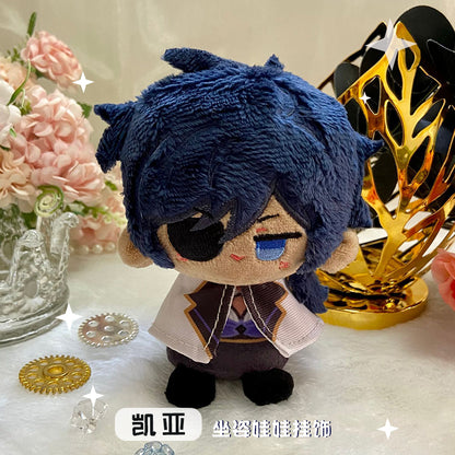 Game Character Genshin Keychain | Diluc Pantalone Kaeya Alberich Shikanoin Heizou Cute Kawaii 12cm Doll - Cute Kawaii Item