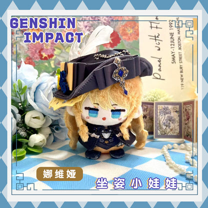 Game Character Genshin Keychain | Furina de Fontaine Neuvillette Wriothesley Clorinde Navia Caspar Cute Kawaii 12cm Doll - Cute Kawaii Item