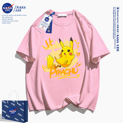 Japanese Cartoon Pokemon Casual Style T-Shirt Series | Pikachu with Heart - Kawaii Fashion Items