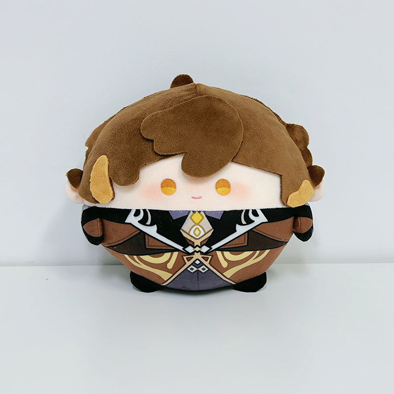 Game Character Genshin Ball Plush Doll | Zhongli Tartaglia Xiao Kinich Venti Furina de Fontaine Cute Kawaii 12cm Doll - Cute Kawaii Item
