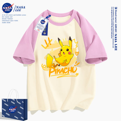 Japanese Cartoon Pokemon Casual Style T-Shirt Series | Pikachu with Heart - Kawaii Fashion Items