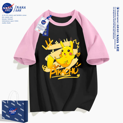 Japanese Cartoon Pokemon Casual Style T-Shirt Series | Pikachu with Heart 2 - Kawaii Fashion Items