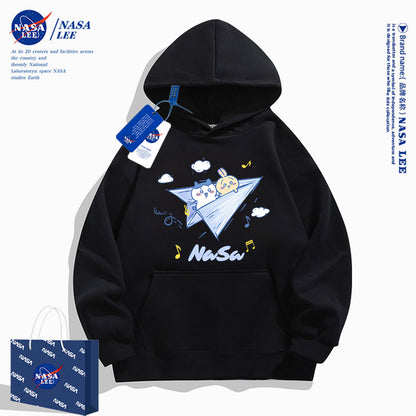 Japanese Cartoon ChiiKawa Casual Style Hoodie Series | Hachiware Usagi on Paper Airplane - Kawaii Fashion Items