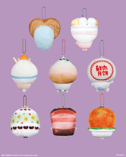 [Pre-order] ChiiKawa ChiiKawa Days Shanghai Limited Series | ChiiKawa Hachiware Usagi Momonga Kurimanju Rakko Shisa Crab in Different Food Costume Cute Plush Doll Keychain - Kawaii items Room Decoration Doll