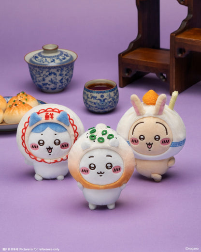 [Pre-order] ChiiKawa ChiiKawa Days Shanghai Limited Series | ChiiKawa Hachiware Usagi Momonga Kurimanju Rakko Shisa Crab in Different Food Costume Cute Plush Doll Keychain - Kawaii items Room Decoration Doll