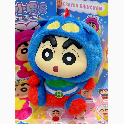 Japanese Cartoon Crayon Shin-chan Cosplay Fantasy Series 1 | Shiro Action Kamen ChocoBi Buriburi Sheep Pajamas - Figure Collectable Toys Mystery Blind Box - KawaiiGiftLand