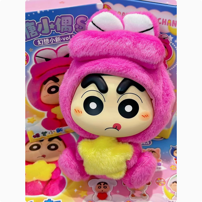 Japanese Cartoon Crayon Shin-chan Cosplay Fantasy Series 1 | Shiro Action Kamen ChocoBi Buriburi Sheep Pajamas - Figure Collectable Toys Mystery Blind Box - KawaiiGiftLand
