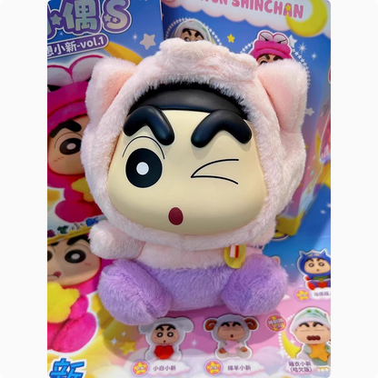 Japanese Cartoon Crayon Shin-chan Cosplay Fantasy Series 1 | Shiro Action Kamen ChocoBi Buriburi Sheep Pajamas - Figure Collectable Toys Mystery Blind Box - KawaiiGiftLand