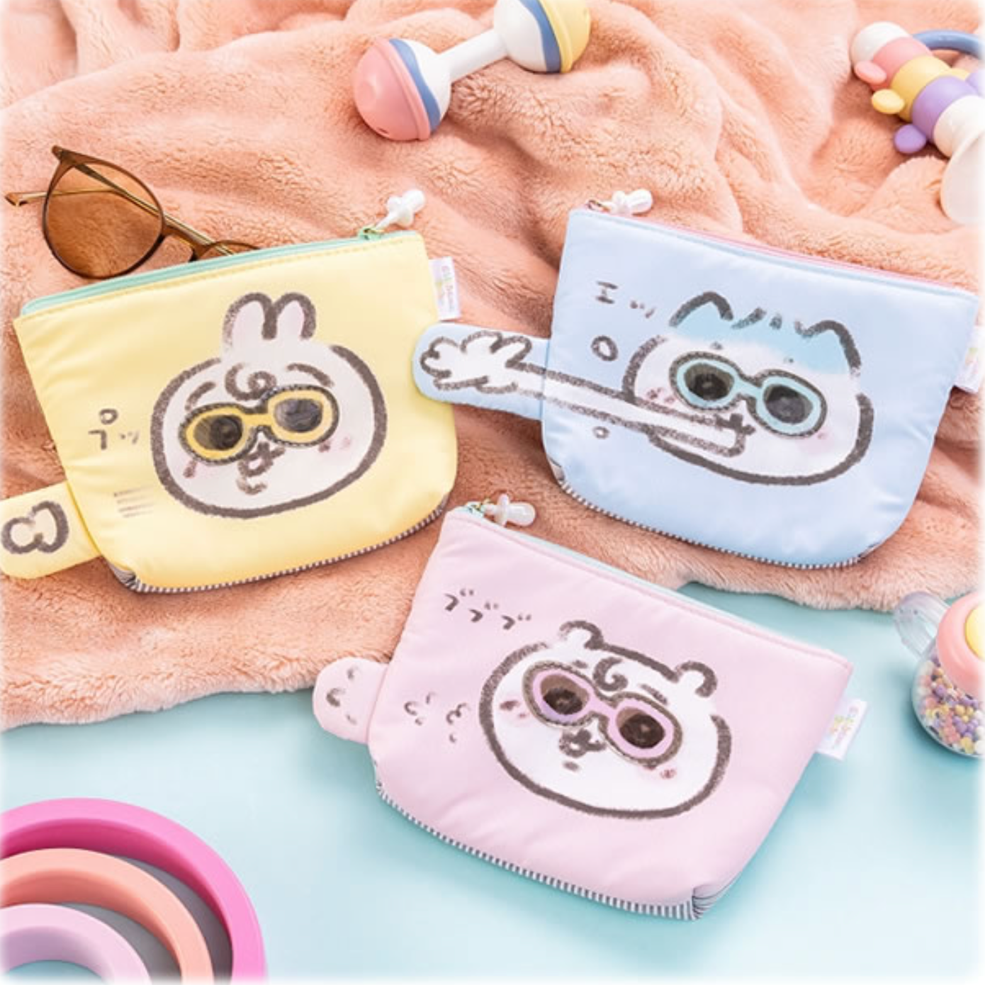 Japan ChiiKawa Baby Series | ChiiKawa Hachiware Usagi Cute Baby Cosmetic Bag - Kawaii items Room Decoration