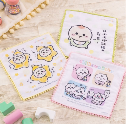 Japan ChiiKawa Baby Series | ChiiKawa Hachiware Usagi Momonga Kurimanju Cute Baby Handkerchief - Kawaii items Room Decoration