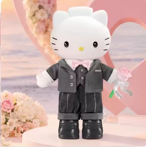 TOPTOY x Sanrio Hello Kitty & Dear Daniel | Century Wedding Long Leg Series - Plush Vinly Pendant Blind Box Collection Toys