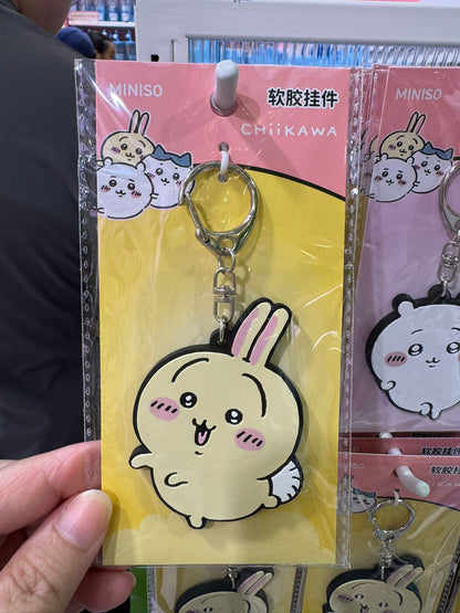 ChiiKawa X Miniso | ChiiKawa Hachiware Usagi Plastic Keychain - Kawaii Items Cute Accessories