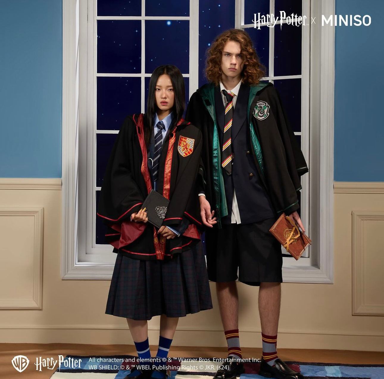 Harry Magical School Wizard Witch X Miniso | Magical School Four Houses Clork Red Yellow Green Blue - Kawaii items