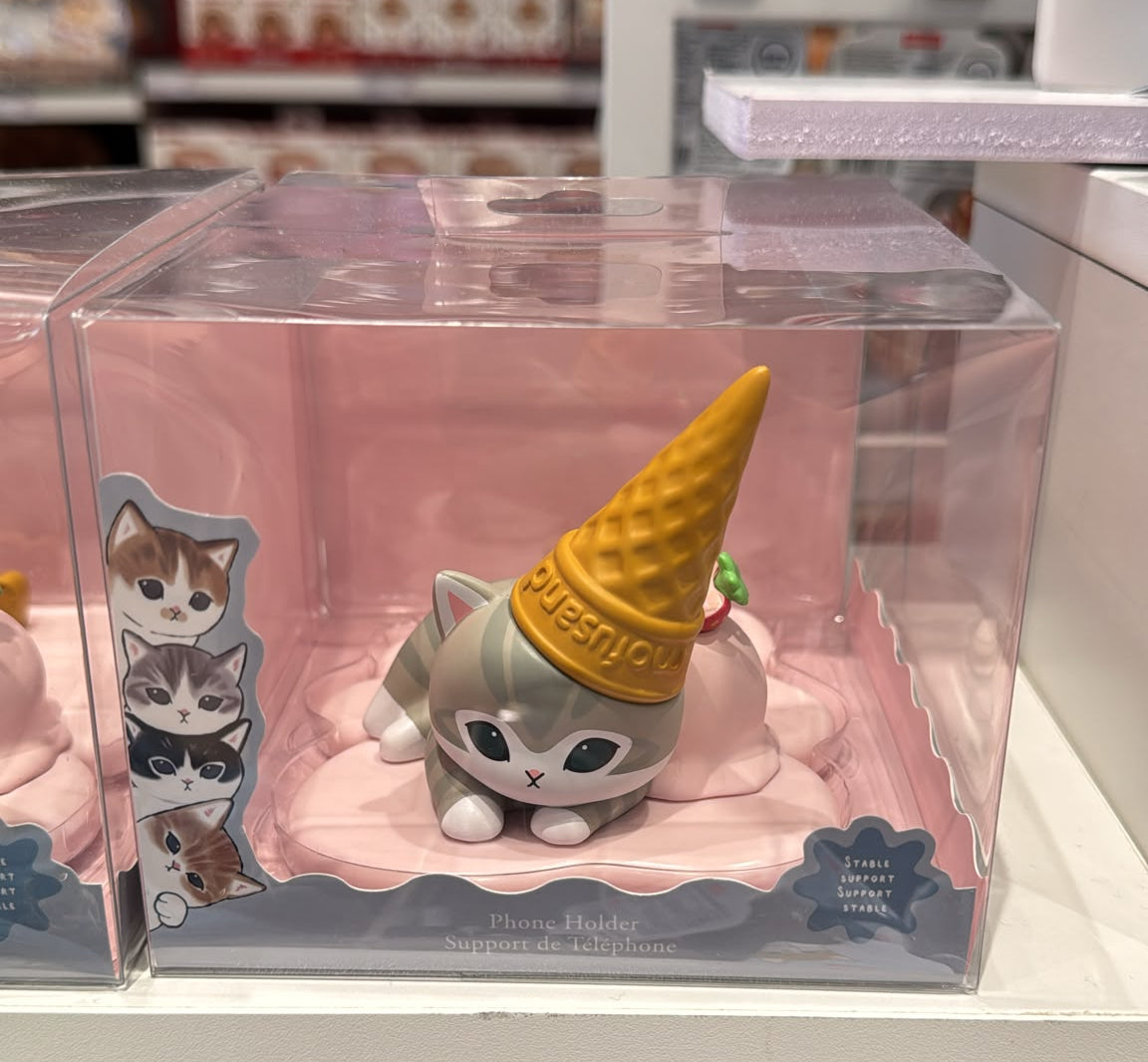 Miniso X Mofusand Ice Cream Series | Mofusand Cat with Ice Cream Cute Phone Stand - Kawaii items Room Decoration