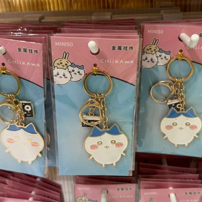 ChiiKawa X Miniso | ChiiKawa Hachiware Usagi Momonga Kurimanju Rakko Metal Keychain - Kawaii items Keychain Cute Accessories