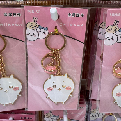 ChiiKawa X Miniso | ChiiKawa Hachiware Usagi Momonga Kurimanju Rakko Metal Keychain - Kawaii items Keychain Cute Accessories