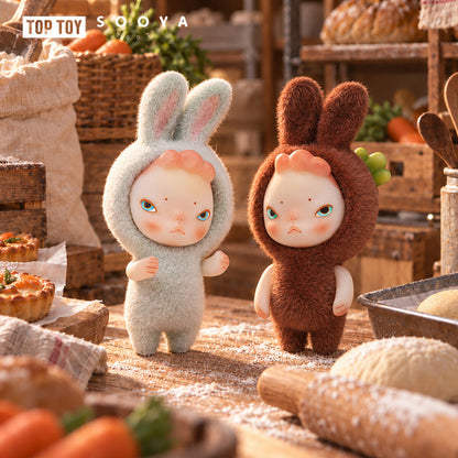 TOPTOY SooyaStudio Overture 2.0 Series figure blind box two bunny-hooded characters in a bakery scene