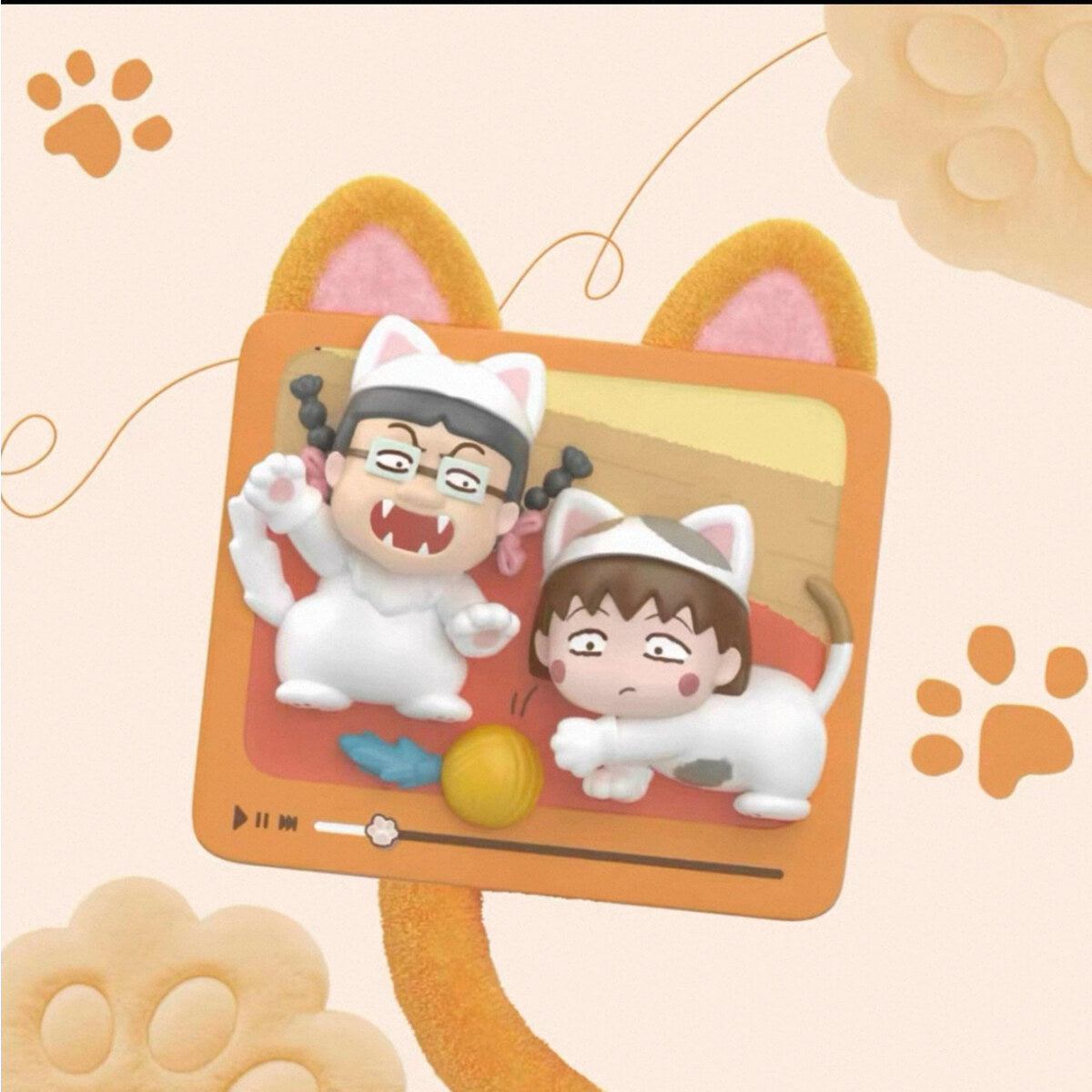 Speed Catch design - Chibi Maruko-chan cat-ear fridge magnet blind box figure
