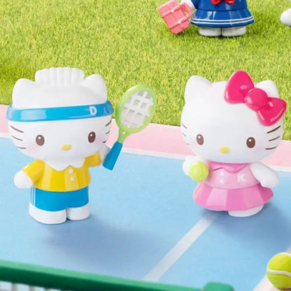 Hello Kitty Little Family Series Playing Sports mini figure pair - opened box, sealed bag