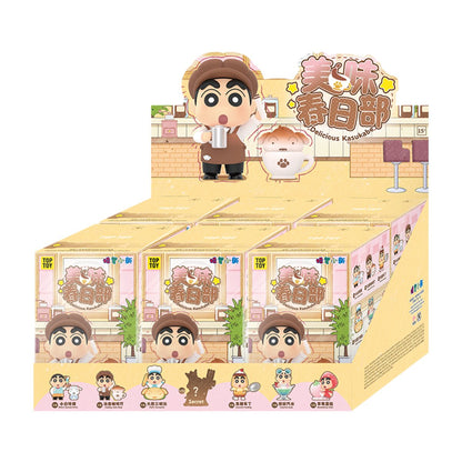 TOPTOY Crayon Shin-chan Delicious Kasukabe Series blind box display case with 6 boxes