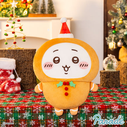 Japan ChiiKawa Christmas Series | ChiiKawa Hachiware Usagi Wearing Gingerbread Man Costume Cute Big Plush Doll - Kawaii items Room Decoration doll