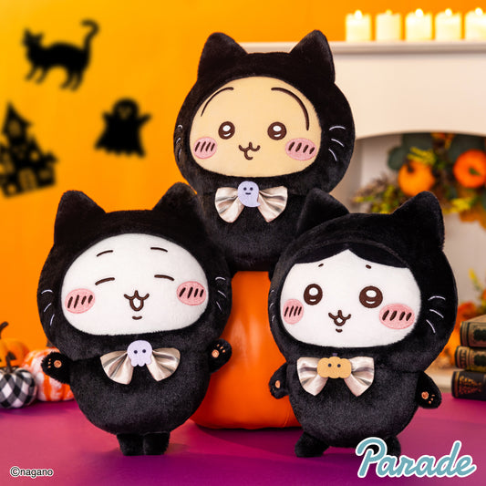 Japan ChiiKawa Halloween Series | ChiiKawa Hachiware Usagi Cute Black Cat Big Plush Doll - Kawaii items Room Decoration Doll