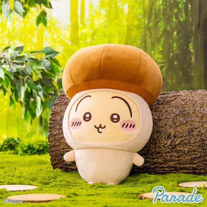 Japan ChiiKawa Autumn Series | ChiiKawa Hachiware Usagi Wearing Mushroom Costume Cute Big Plush Doll - Kawaii items Room Decoration doll