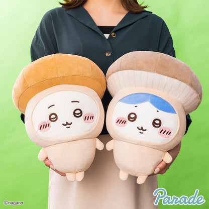 Japan ChiiKawa Autumn Series | ChiiKawa Hachiware Usagi Wearing Mushroom Costume Cute Big Plush Doll - Kawaii items Room Decoration doll