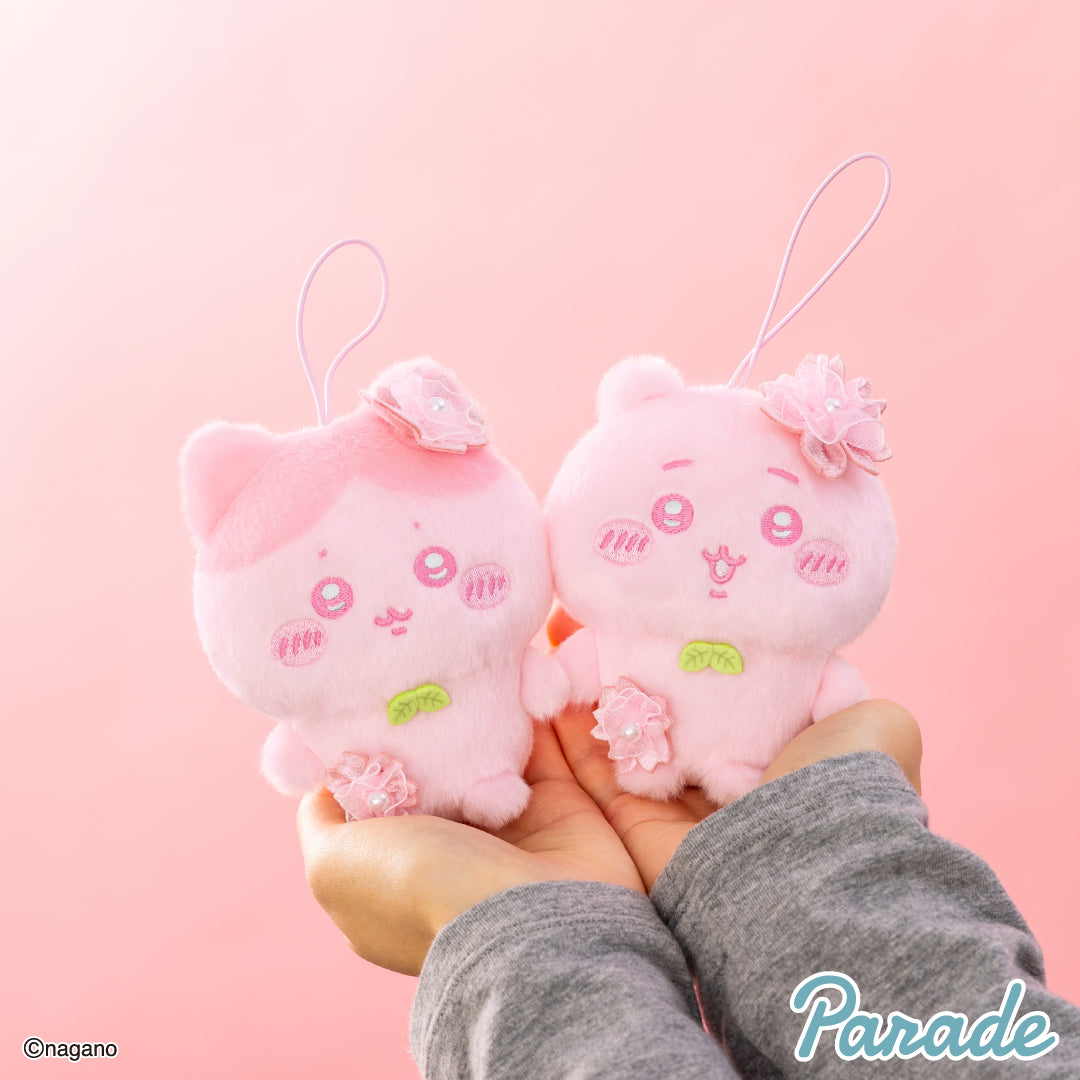Japan ChiiKawa | ChiiKawa Hachiware Kurimanju Sakura Pink Colour Version Cute Plush Doll Keychain - Kawaii items Room Decoration doll