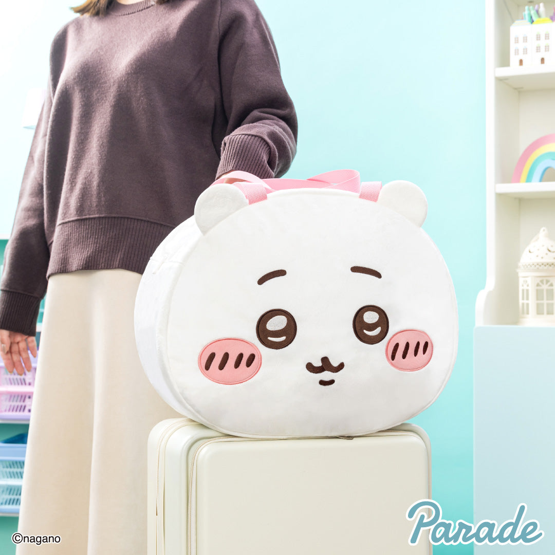 Japan ChiiKawa | ChiiKawa Hachiware Usagi Momonga Cute Face Icon Big Boston Bag - Kawaii items Room Decoration