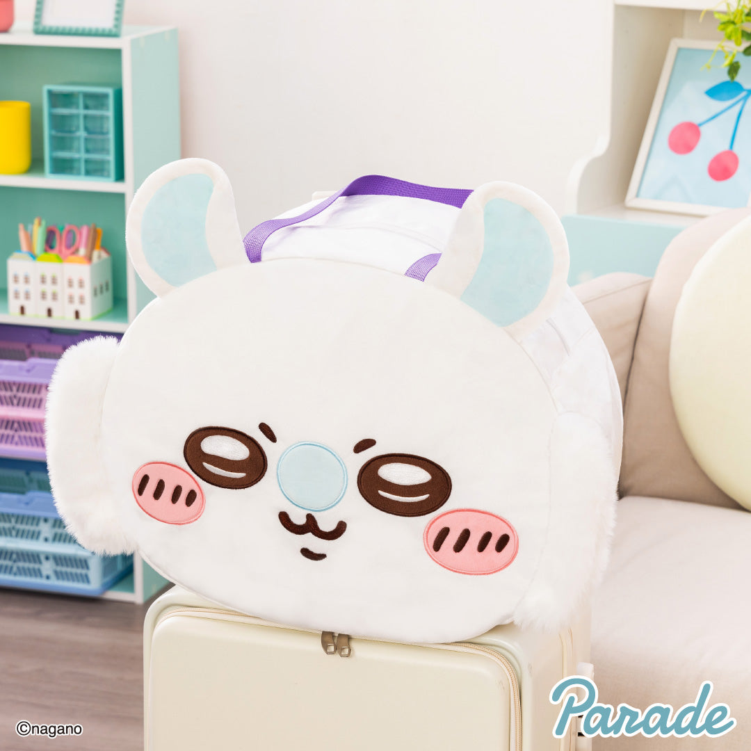 Japan ChiiKawa | ChiiKawa Hachiware Usagi Momonga Cute Face Icon Big Boston Bag - Kawaii items Room Decoration