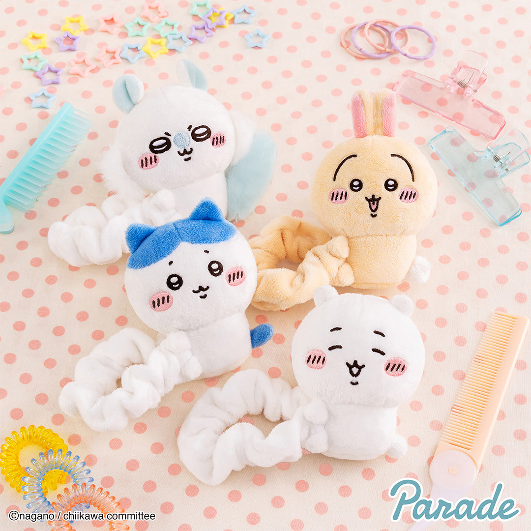 Japan ChiiKawa | ChiiKawa Hachiware Usagi Momonga Plush Doll Scrunchie - Kawaii items Hair Accessories