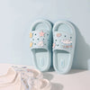 サンリオ × ミニソウ シナモロール ブルー＆ホワイト DIY 女性用スリッパ