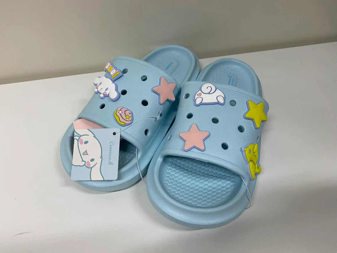 Sanrio x Miniso Cinnamoroll Blue and White DIY Female Slippers