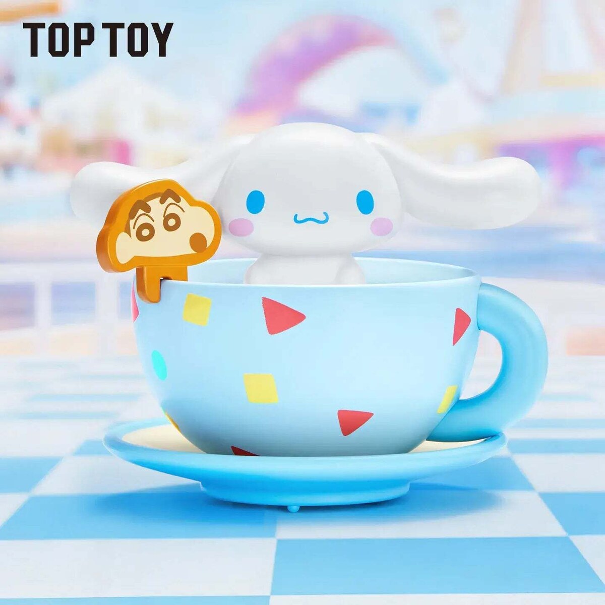Cinnamoroll Teacup movable figure from the TOPTOY Cinnamoroll x Crayon Shin-chan Wonderland Series