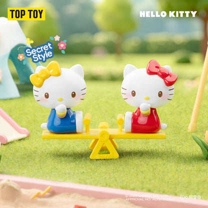 TOP TOY Hello Kitty Little Family Series secret design - seesaw minifigures