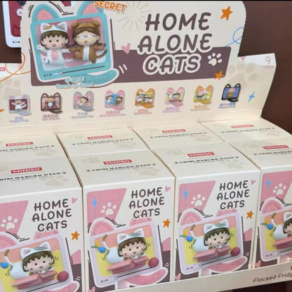 Full sealed case of 8 Chibi Maruko-chan Home Alone Cats blind boxes, chance of the secret figure