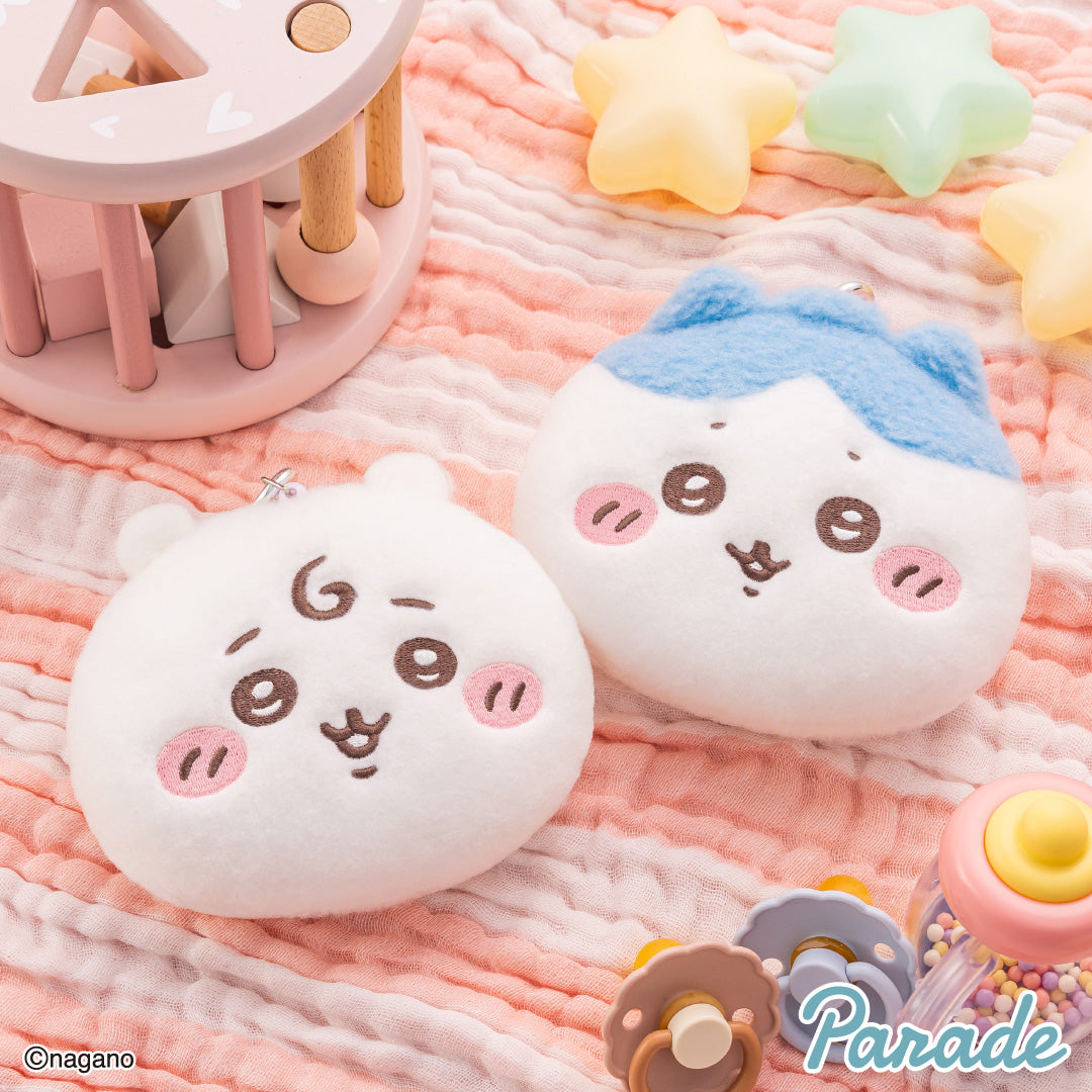 Japan ChiiKawa Baby Series | ChiiKawa Hachiware Usagi Momonga Kurimanju Rakko Shisa Crab Cute Baby Icon Plush Doll Card Holder Keychain - Kawaii items Room Decoration Doll