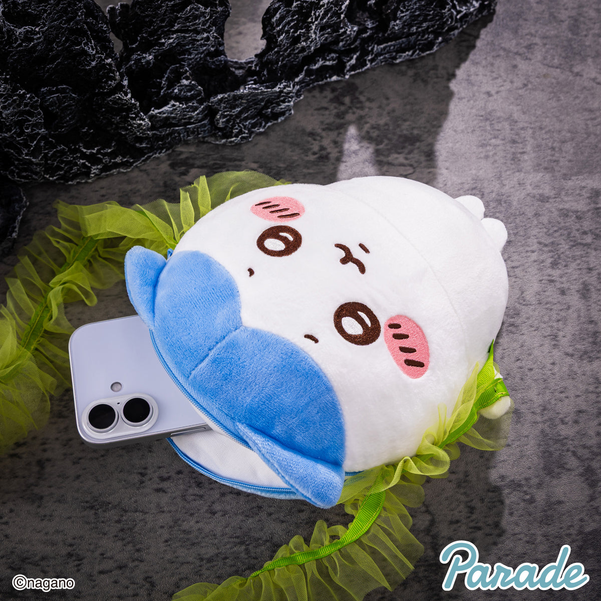 Japan ChiiKawa Mermaid Island Series | Hachiware Usagi Momonga Shisa Crab Trapping by Kombu Cute Plush Doll Crossbody Bag - Kawaii items Room Decoration