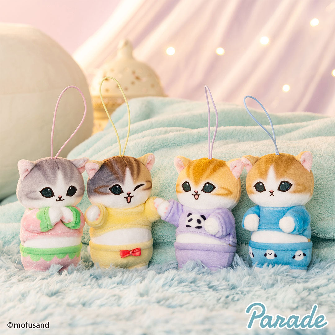 Japan Mofusand Pajamas Series | Mofusand Cat Wearing Cute Pajamas Plush Doll Keychain - Kawaii items Room Decoration Doll