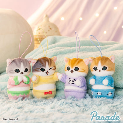 Japan Mofusand Pajamas Series | Mofusand Cat Wearing Cute Pajamas Plush Doll Keychain - Kawaii items Room Decoration Doll