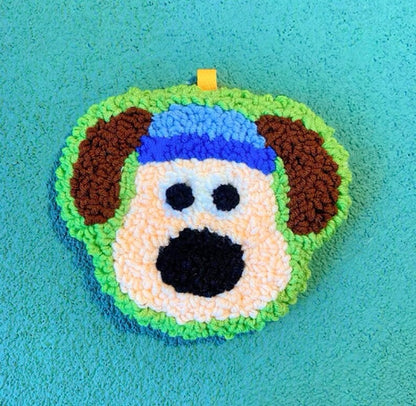 Cute Cartoon Own Design Punch Needle Coaster DIY Kit with Yarn Set |  Mickey Teddy Bear Donald Duck - All materials included