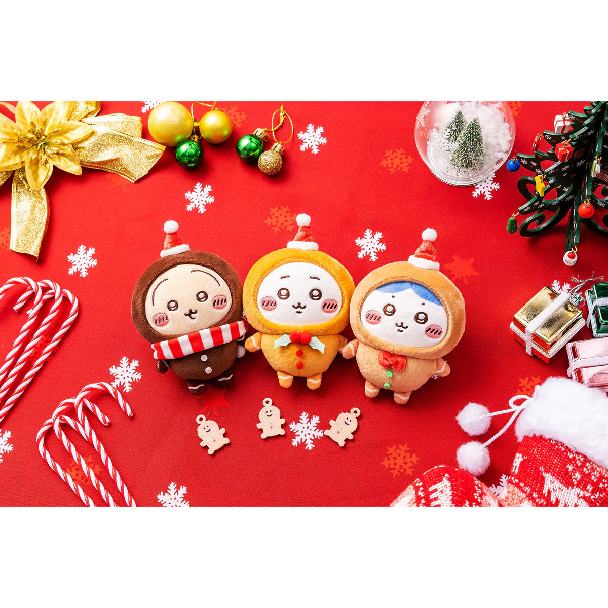 [per-order] Japan ChiiKawa Christmas 2024 Series | ChiiKawa Hachiware Usagi Gingerbread Man Plush Doll Keychain Kawaii items Room Decoration doll